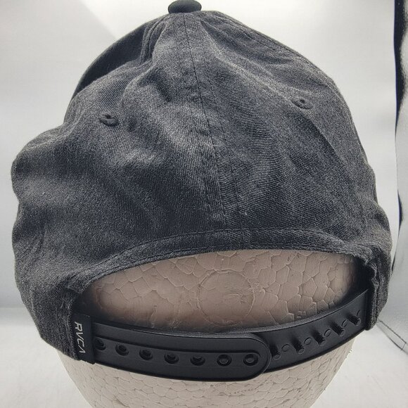 RVCA Mens Snapback Hat By Pm Tenore Black With Orange Logo - Picture 3 of 9